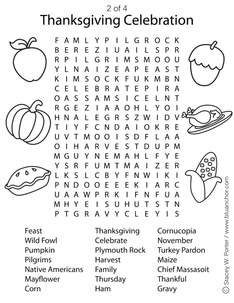Thanksgiving Activity Sheets Free Printable Worksheets Library