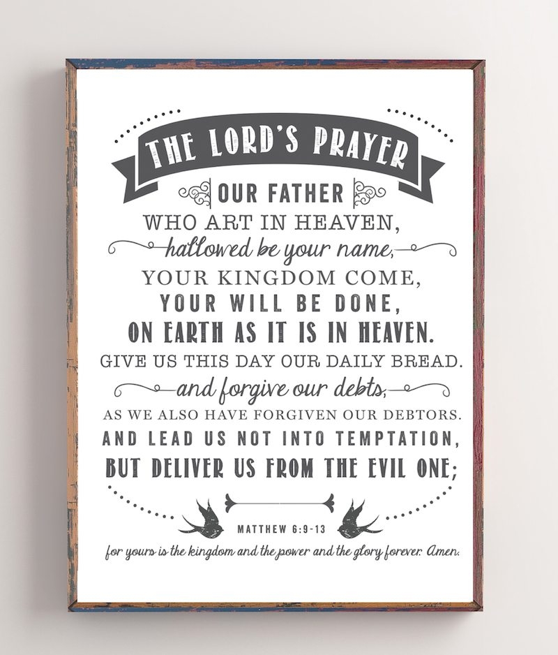 The Lord s Prayer Print Sincerely Sara D Home Decor U0026 DIY