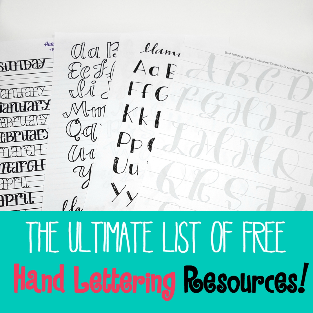 Free Printable Hand Lettering Worksheets