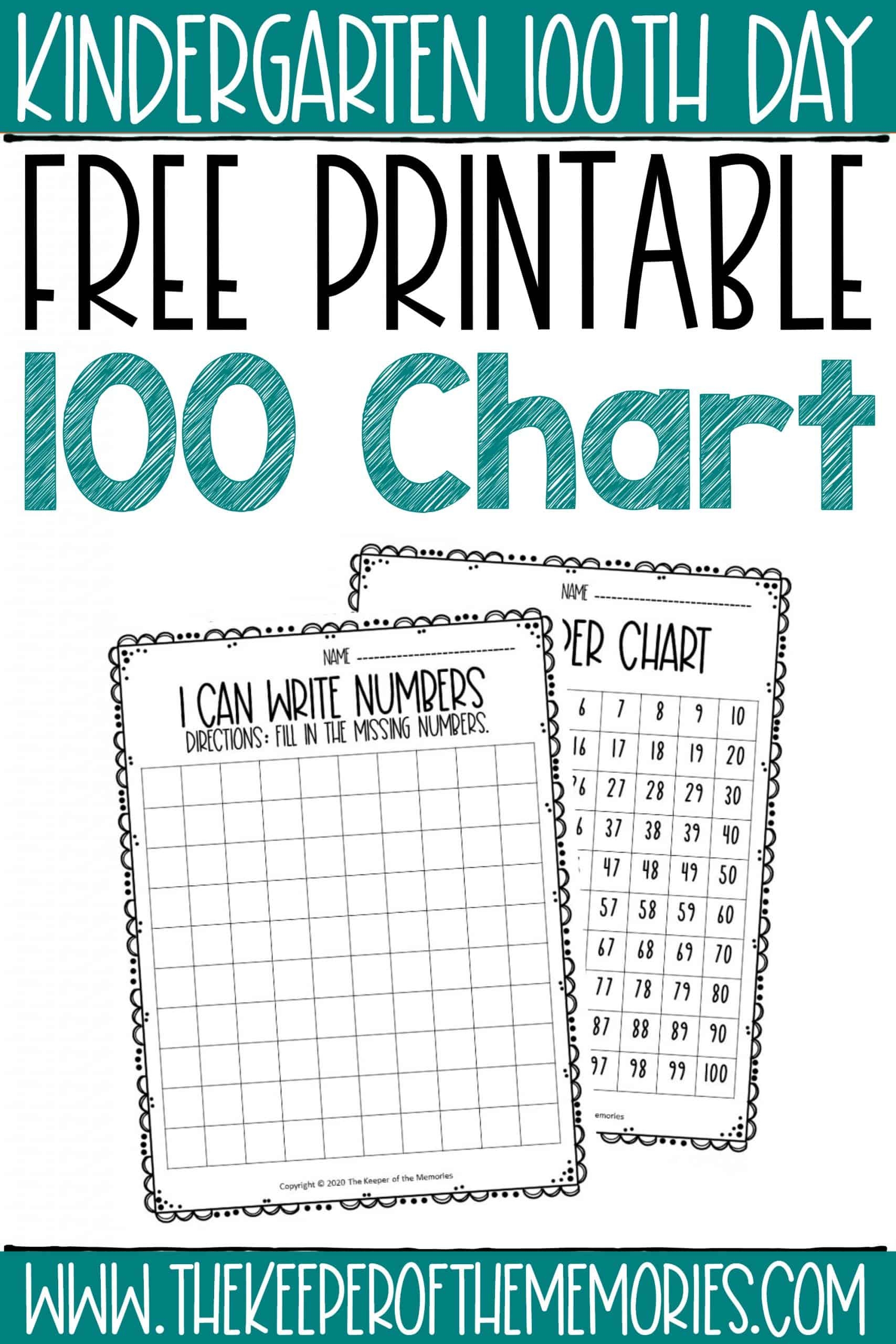 Free Hundreds Chart Printable