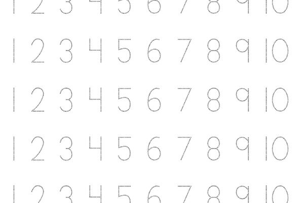 Tracing Numbers 1 10 Worksheets Free Printable Pdfs Teach Prints