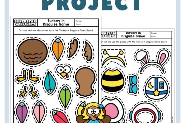 Turkey Disguise Project Superstar Worksheets
