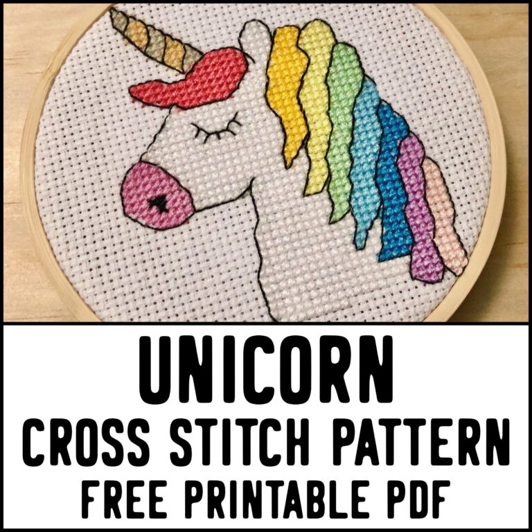 Unicorn Cross Stitch Pattern Free Printable Mama Geek