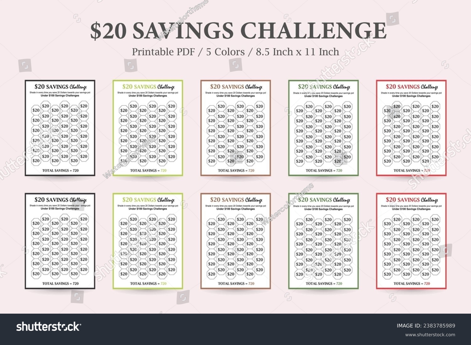 Printable Money Saving Charts