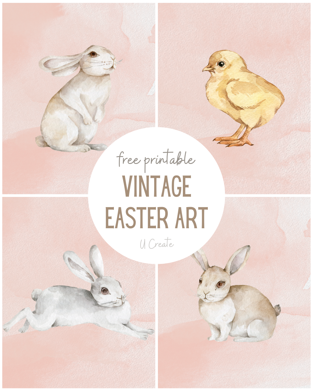 Free Vintage Bunny Printables