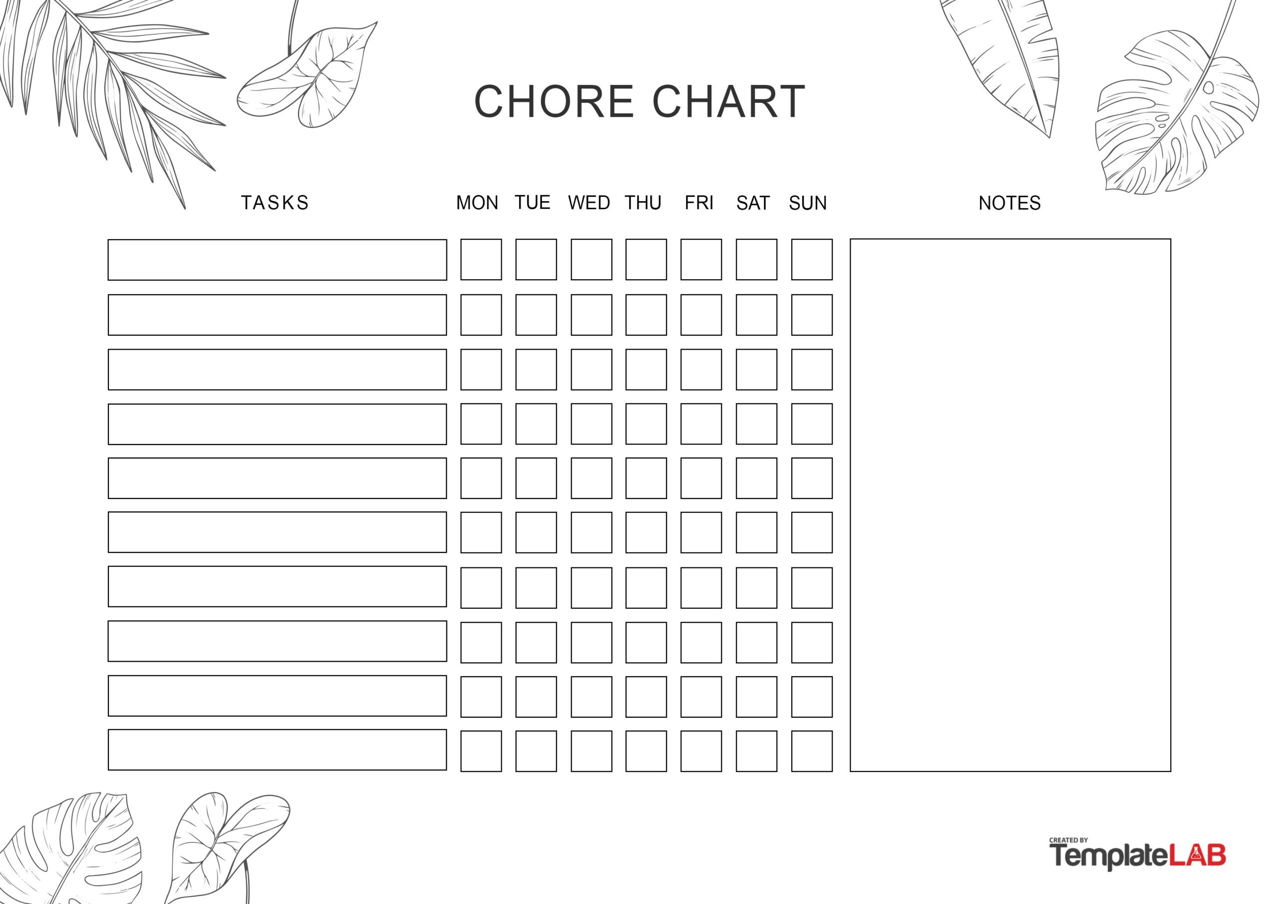 23 FREE Chore Chart Templates For Kids TemplateLab 23 FREE Chore Chart Templates For Kids TemplateLab