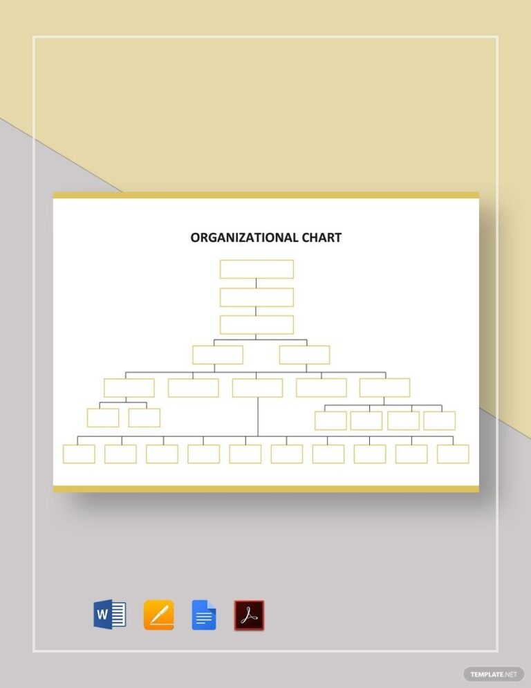 Blank Organizational Chart Template In Google Docs Word Pages PDF Download Template