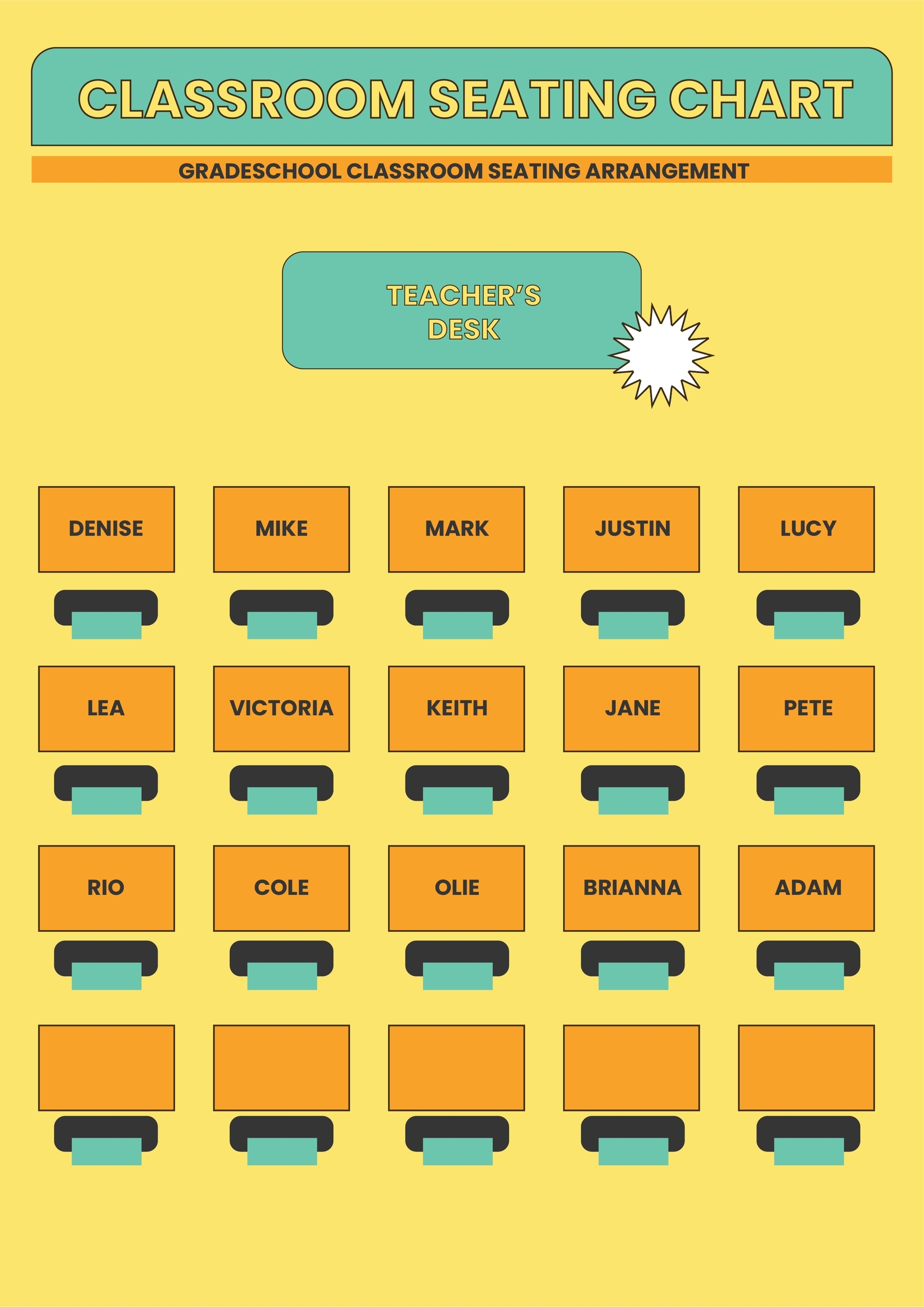 Editable Classroom Seating Chart Templates In Google Docs To Download Editable Classroom Seating Chart Templates In Google Docs To Download