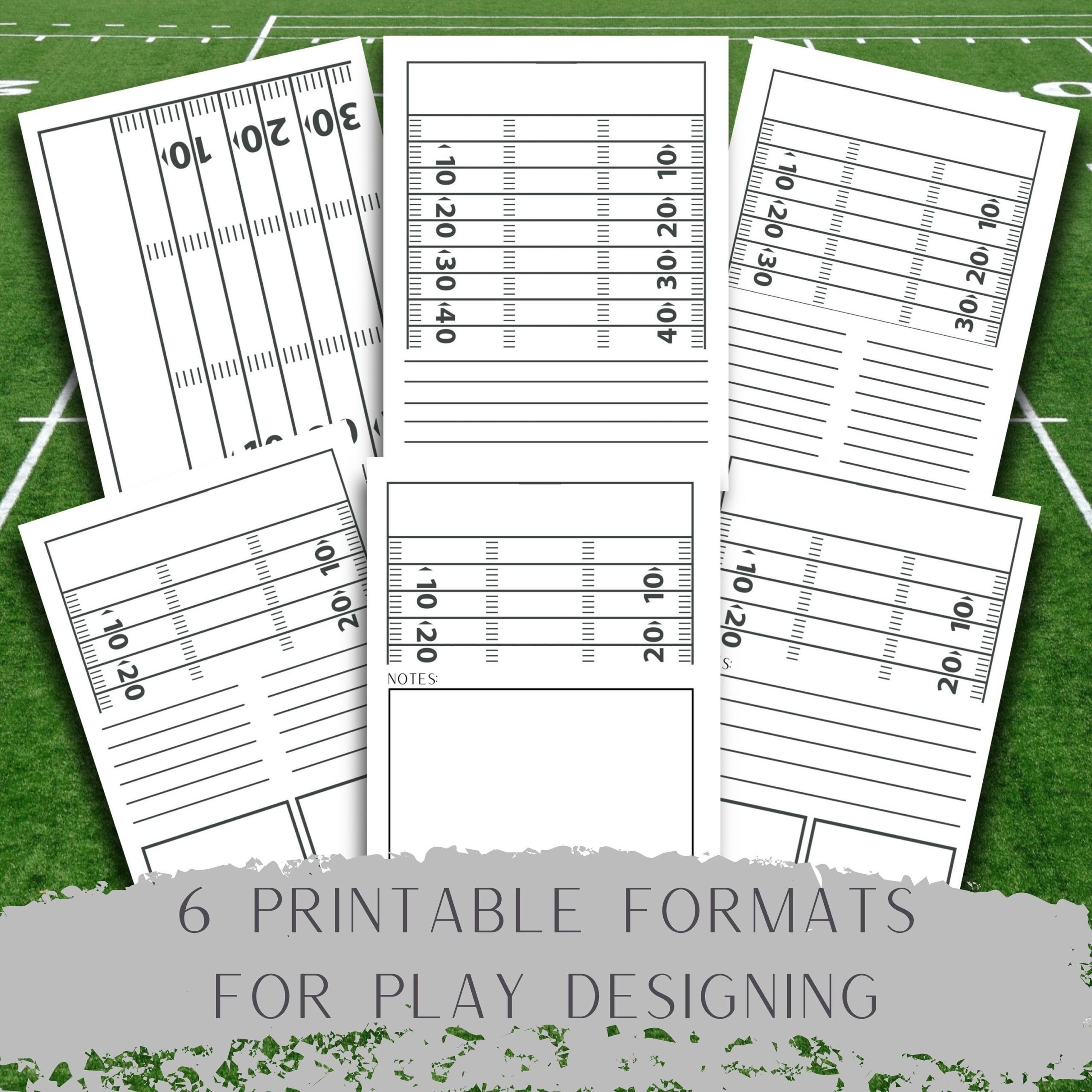 Football Printable Playbook For Coach Gift Half Field Diagrams For Scouting Template Practice Planner Youth And Flag Football Plays Etsy