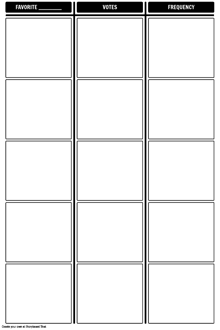 Frequency Tally Chart Template Storyboard By Storyboard templates