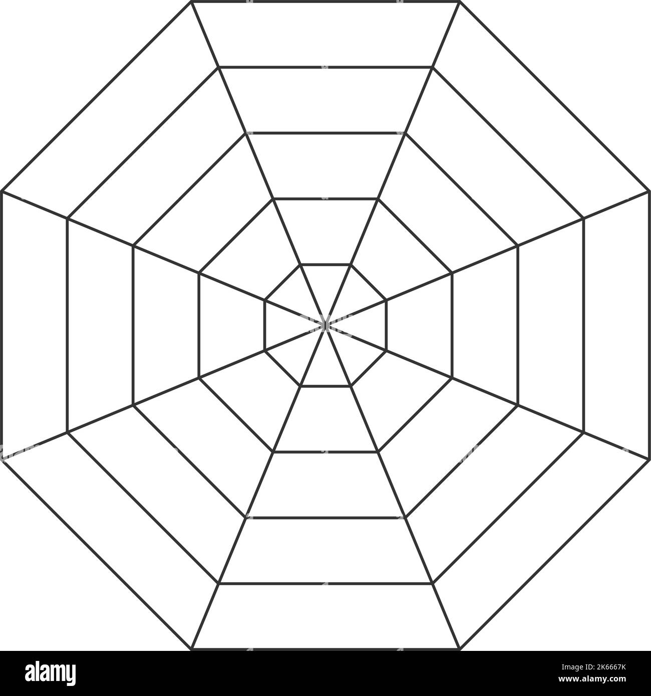 Octagonal Radar Or Spider Diagram Template Octagon Graph Flat Spider Mesh Blank Eight Sided Radar Chart Kiviat Diagram For Statistic And Analitic Stock Vector Image U0026 Art Alamy
