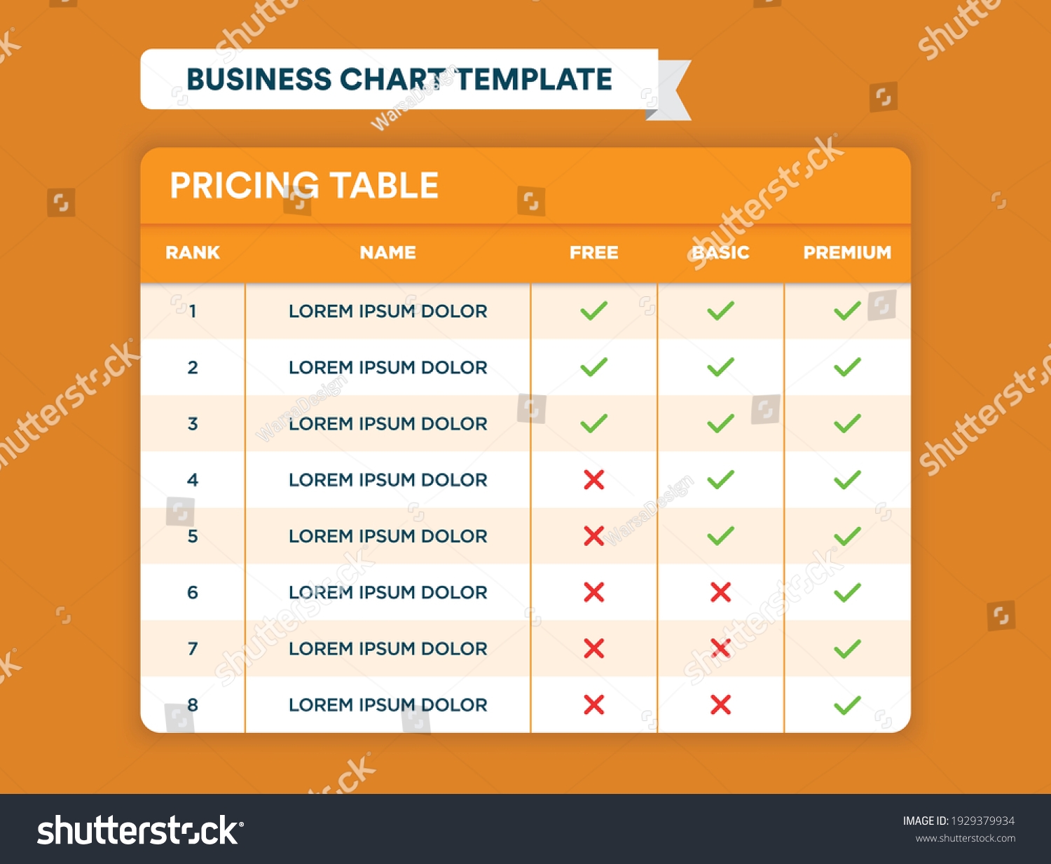 Vektor Stok Business Price Chart Template Web Banner Tanpa Royalti 1929379934 Shutterstock