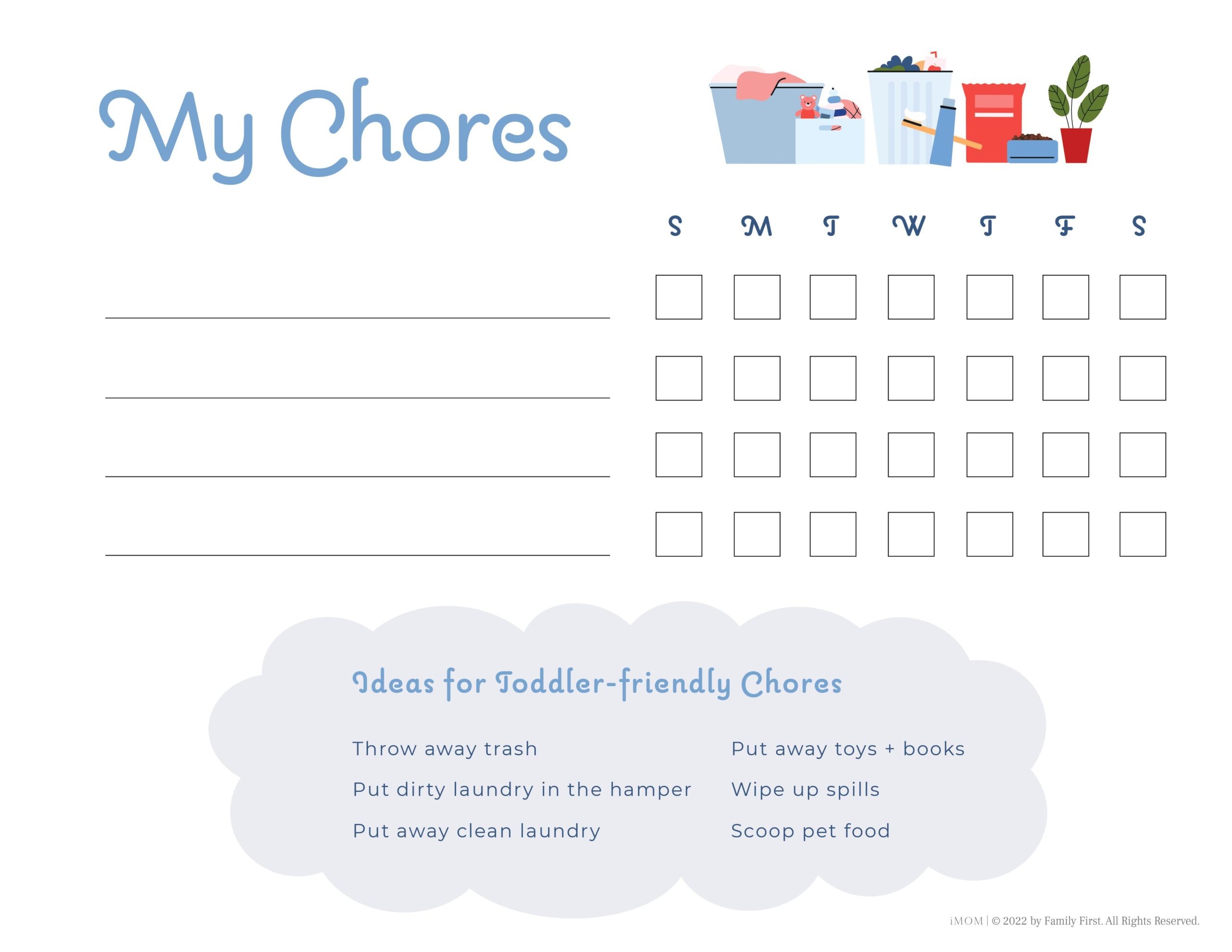 Blank Chore Chart Free Printable Blank Chore Chart Free Printable