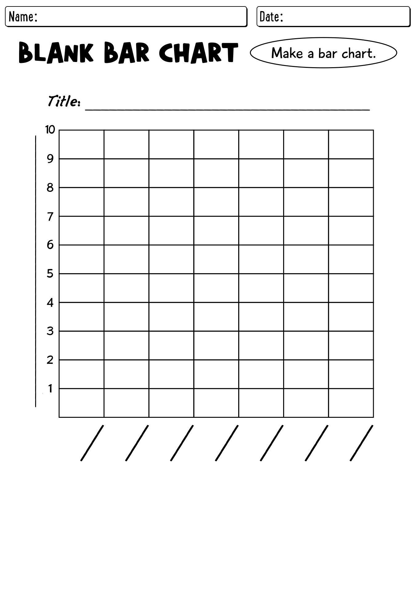 Free Printable Blank Bar Charts