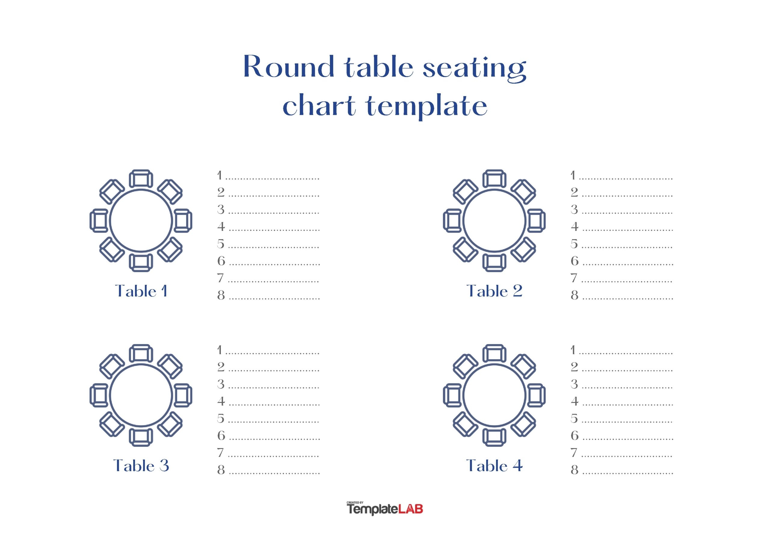 Seating Chart Free Template