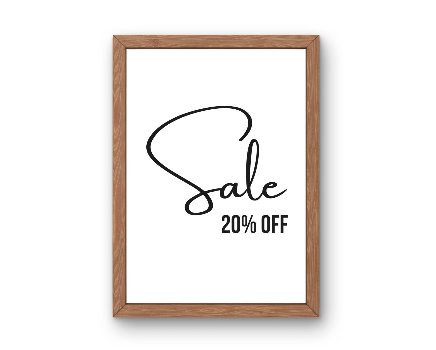 20 Percent Off Sign Etsy