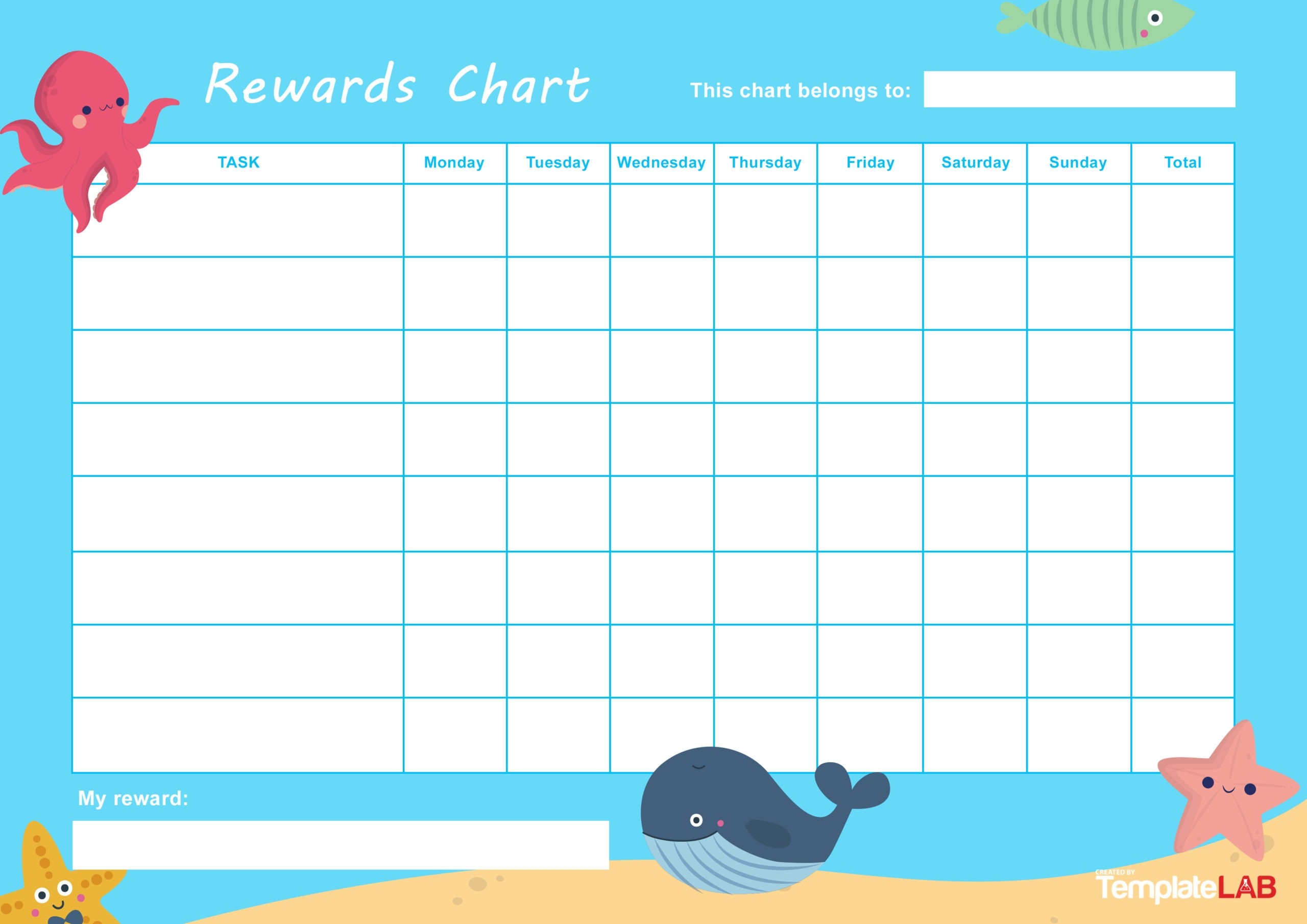 22 Printable Reward Charts For Kids PDF Excel U0026 Word 