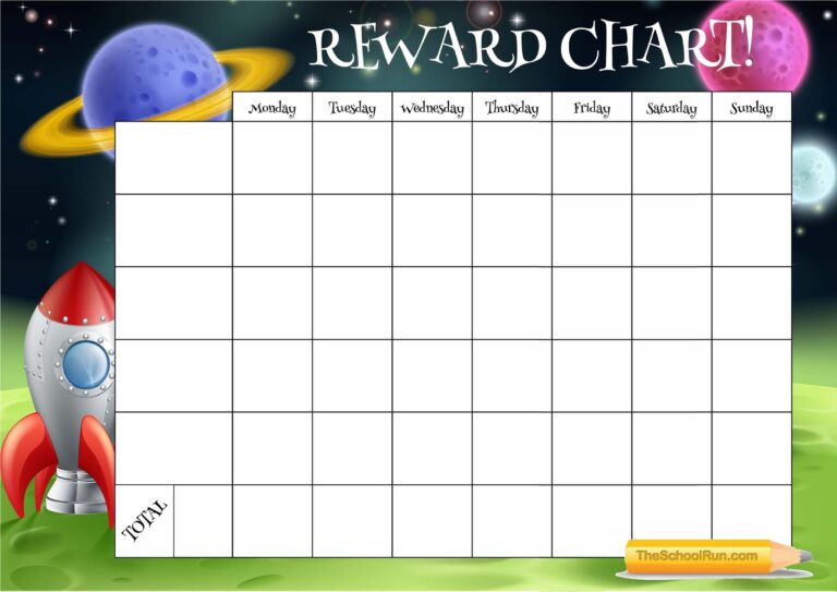 22 Printable Reward Charts For Kids PDF Excel U0026 Word 