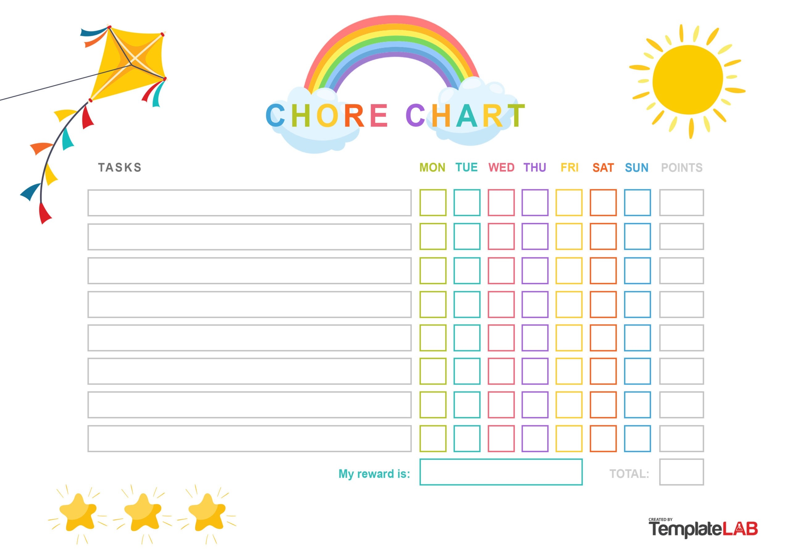 Kids Chore Chart Template Free Printable Kids Chore Chart Template Free Printable