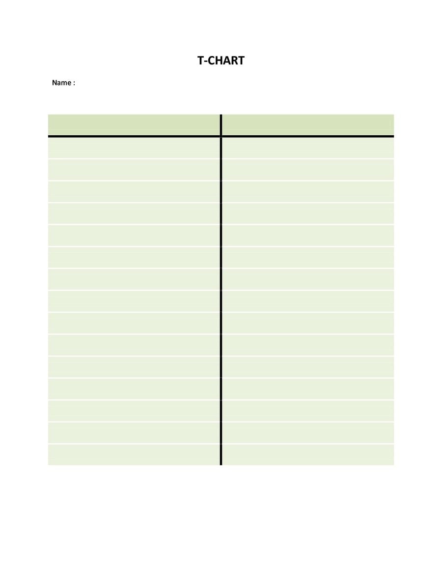 30 Printable T Chart Templates U0026 Examples TemplateArchive 30 Printable T Chart Templates U0026 Examples TemplateArchive