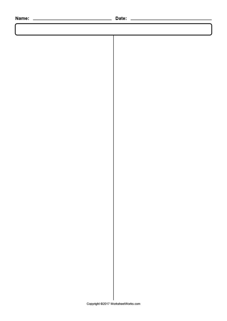 30 Printable T Chart Templates U0026 Examples TemplateArchive