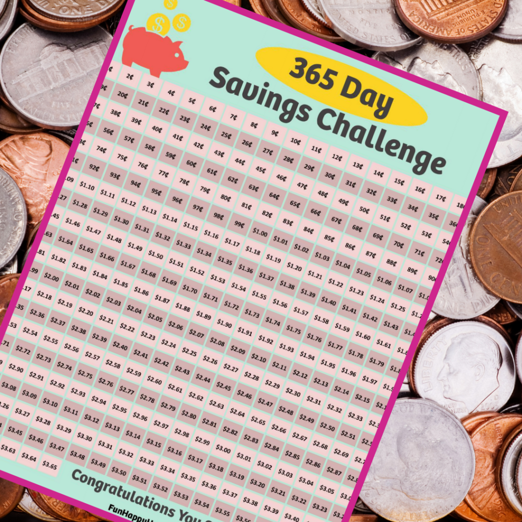 365 Day Penny Saving Challenge A FREE Printable