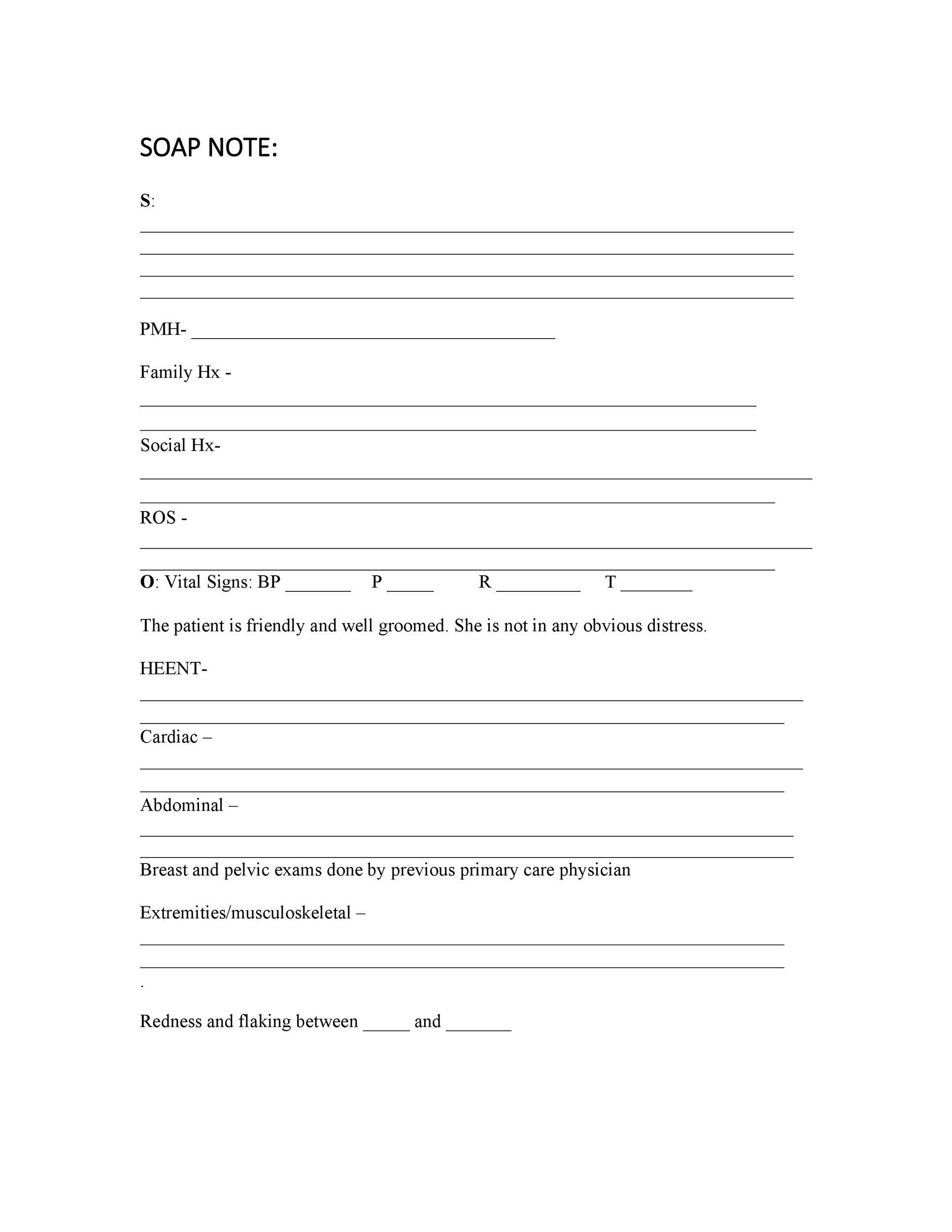 40 Fantastic SOAP Note Examples U0026 Templates TemplateLab