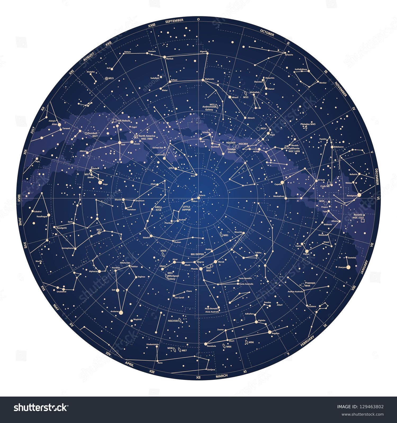 Printable Night Sky Chart