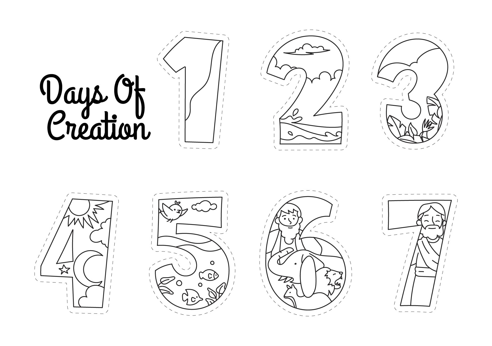 7 Days Of Creation 10 Free PDF Printables Printablee 7 Days Of Creation 10 Free PDF Printables Printablee