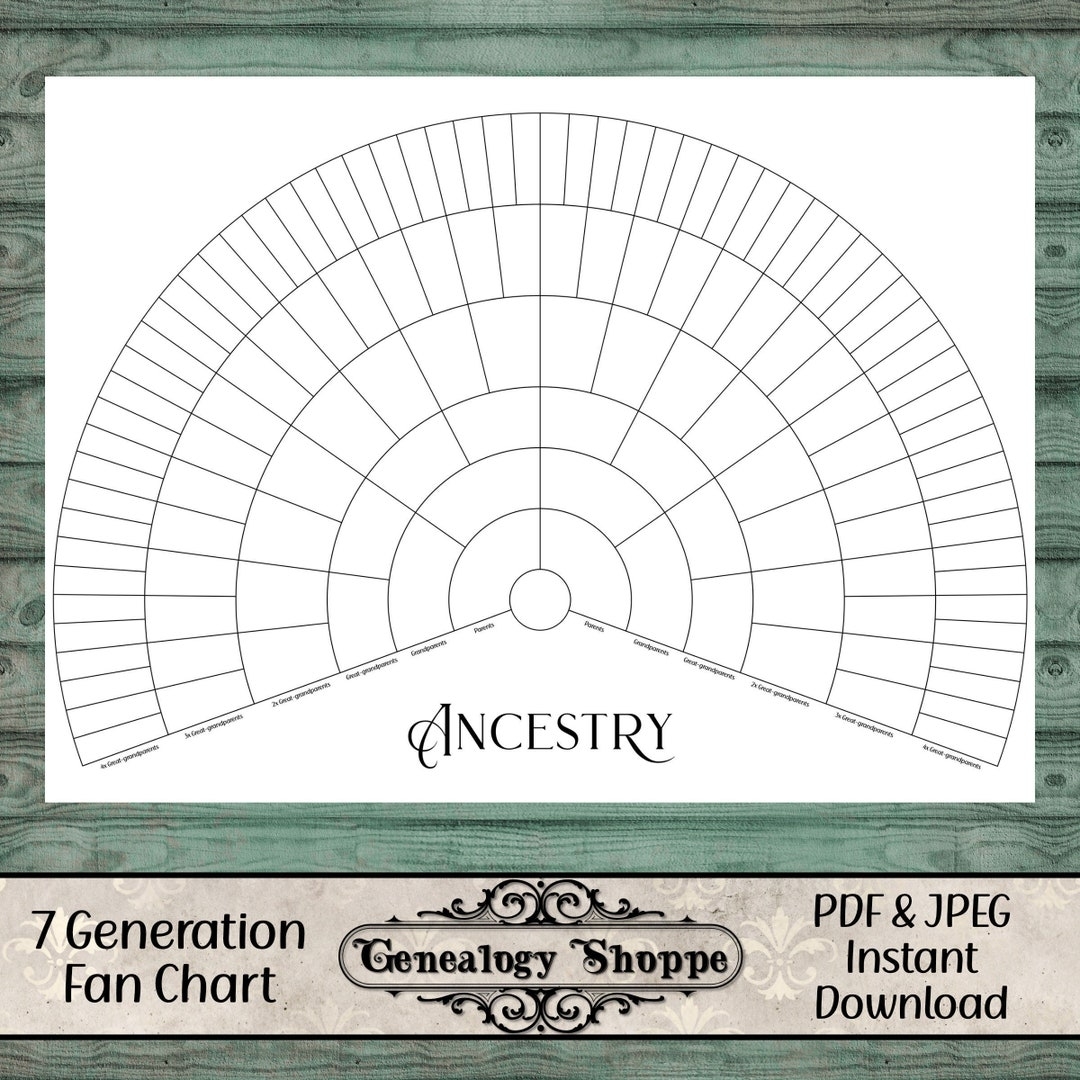 Free Printable Fan Chart Family Tree