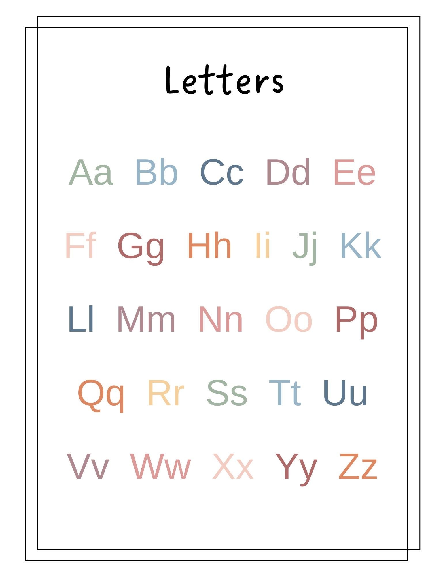 Abc And 123 Chart Printable Abc And 123 Chart Printable
