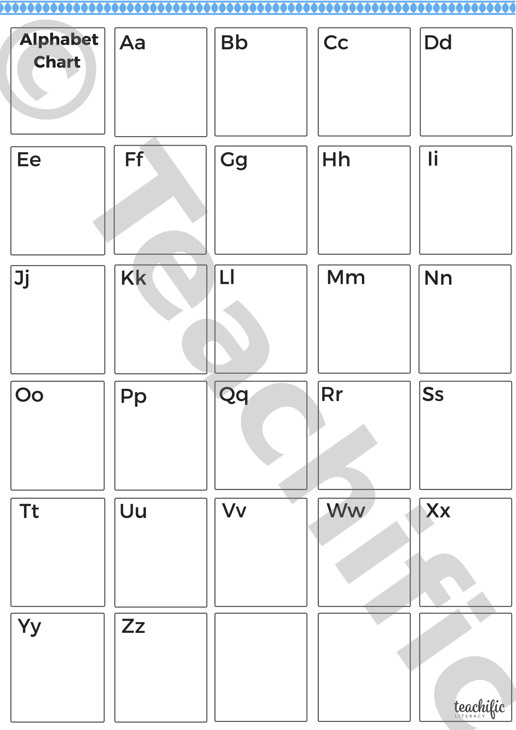 Alphabet Chart Uppercase And Lowercase Teachific