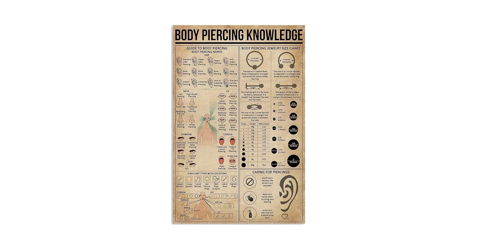 Amazon Body Piercing Knowledge Posters Wall Art Body Piercing Jewelry Size Chart Art Canvas Frameless Wall Decor Painting For Home Bedroom Decor 8x12inch Posters Prints Amazon Body Piercing Knowledge Posters Wall Art Body Piercing Jewelry Size Chart Art Canvas Frameless Wall Decor Painting For Home Bedroom Decor 8x12inch Posters Prints