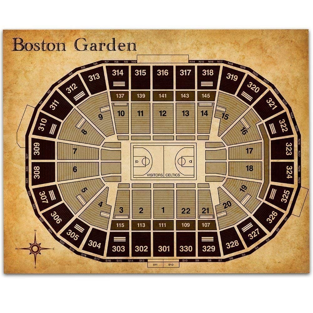 Amazon Boston Garden Basketball Seating Chart 11x14 Unframed Poster Vintage And Historical Seating Map Arena Layout Celtics Arrangement Layout Seats View Great For Celtics Fans Sports Bars Man Cave D cor 