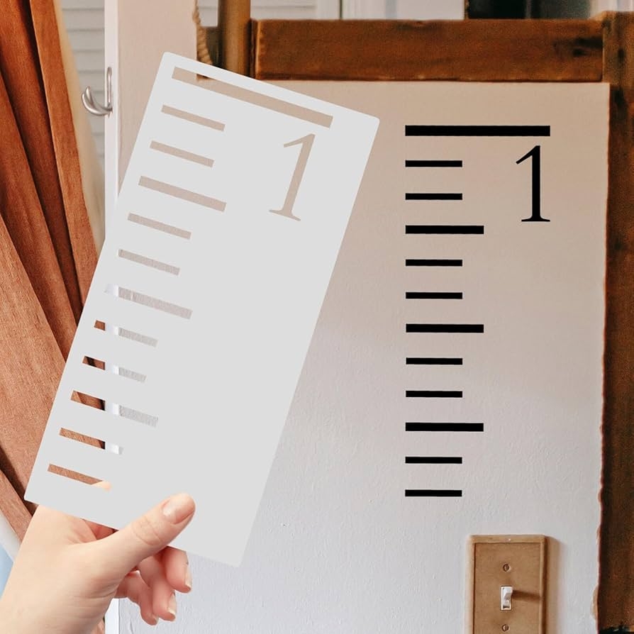 Amazon HOODANCOS 7pcs Growth Chart Template Height Measuring Ruler Stencil For Boy Girl Reusable Plastic Painting Ruler For Boys Girls Fun Accurate Height Tracking Baby