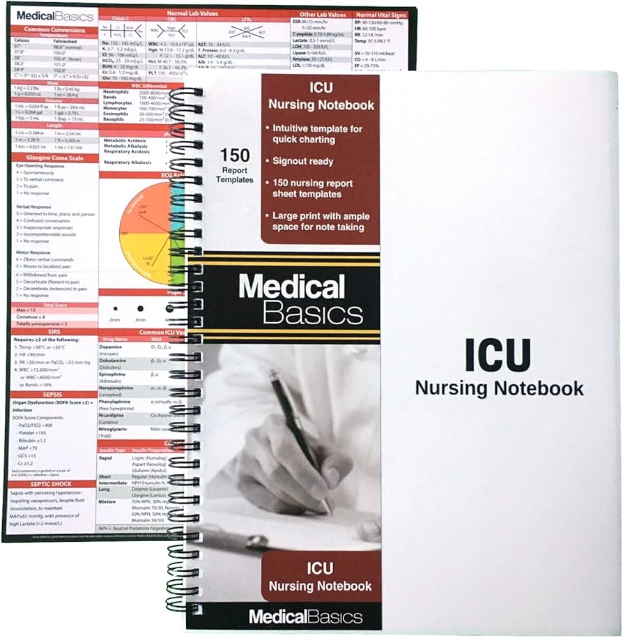 Amazon ICU Nursing Notebook Large Print Patient Template Amazon ICU Nursing Notebook Large Print Patient Template