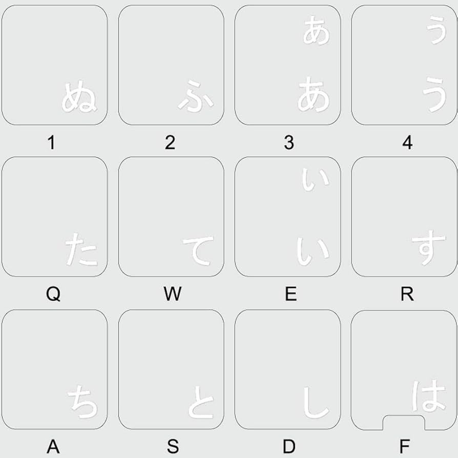 Amazon JAPANESE HIRAGANA KEYBOARD STICKERS With WHITE LETTERING ON TRANSPARENT BACKGROUND Electronics Amazon JAPANESE HIRAGANA KEYBOARD STICKERS With WHITE LETTERING ON TRANSPARENT BACKGROUND Electronics