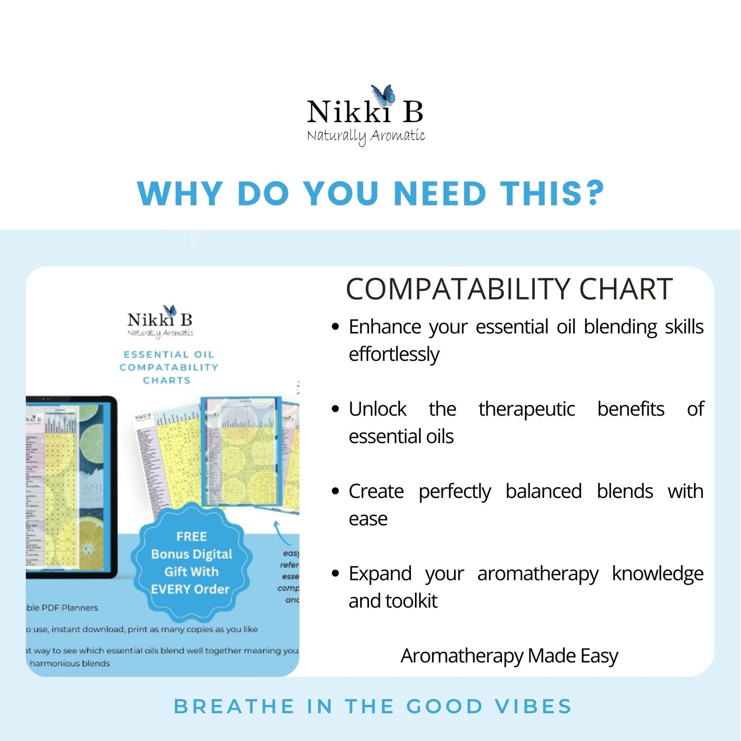 Aromatherapy Made Easy Printable Essential Oil Blending Chart For Stress Free Life Unlock The Power Digital Downloads For Aromatherapy Payhip