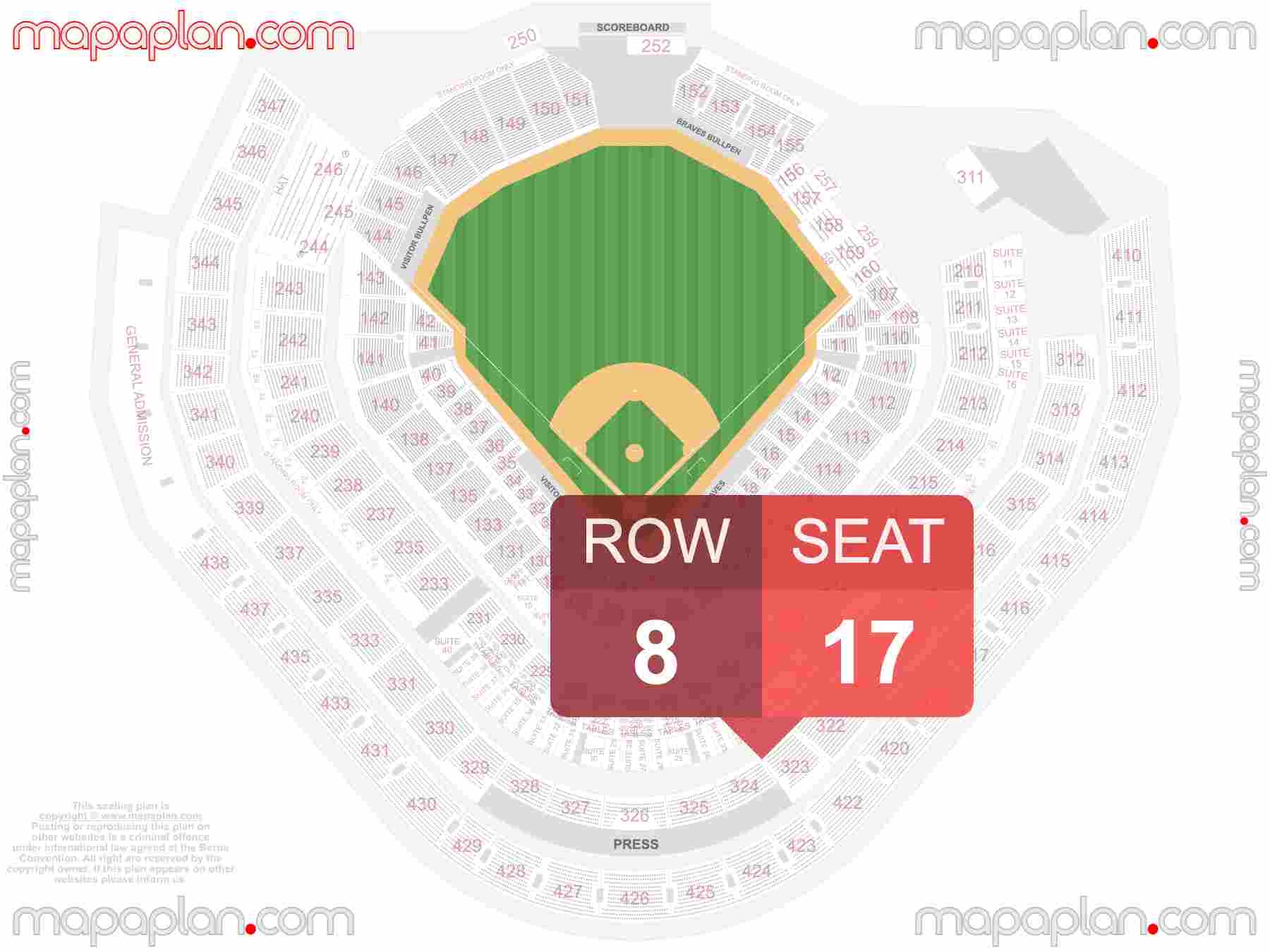 Suntrust Park Seating Chart Printable