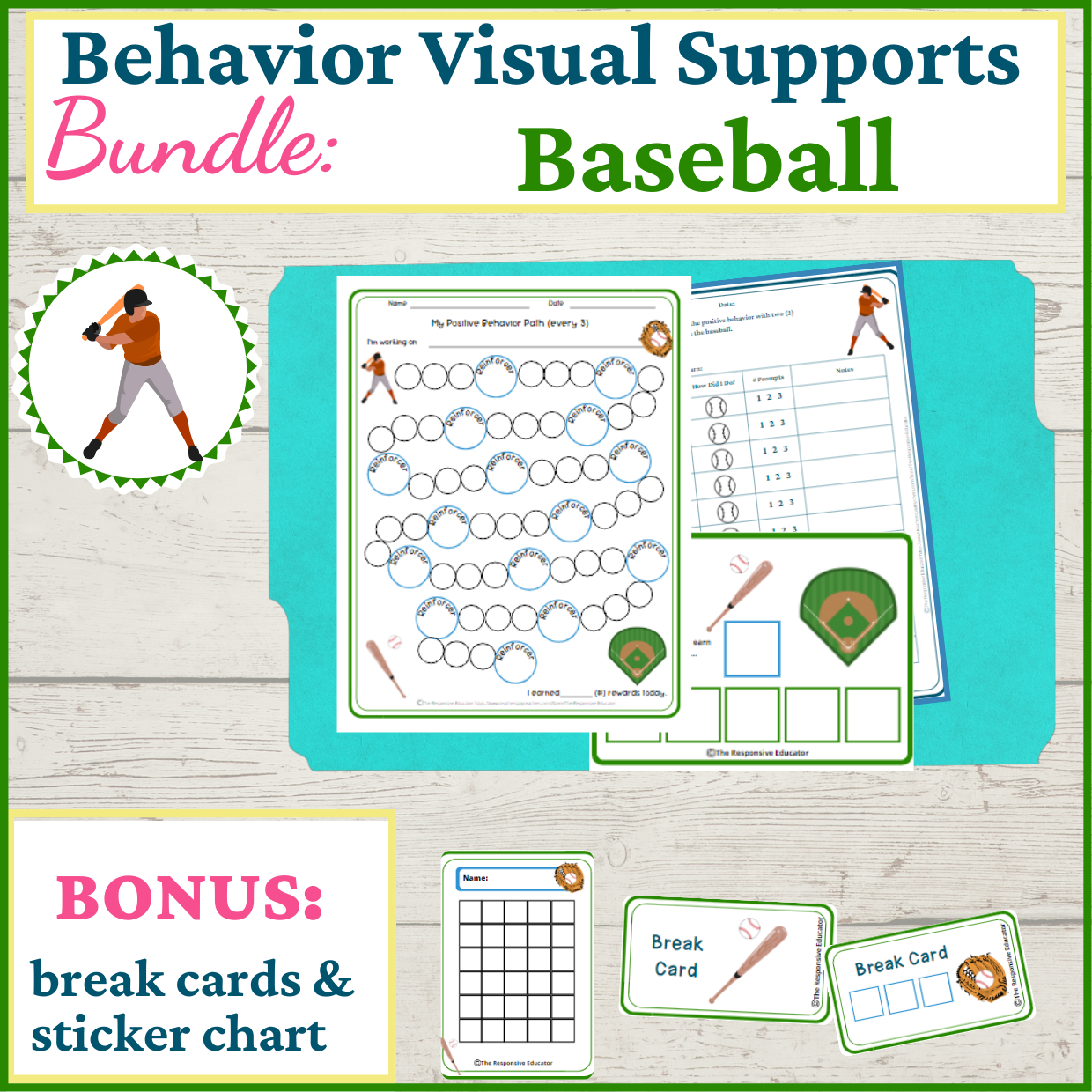 Behavior Visual Supports Baseball Made By Teachers Behavior Visual Supports Baseball Made By Teachers