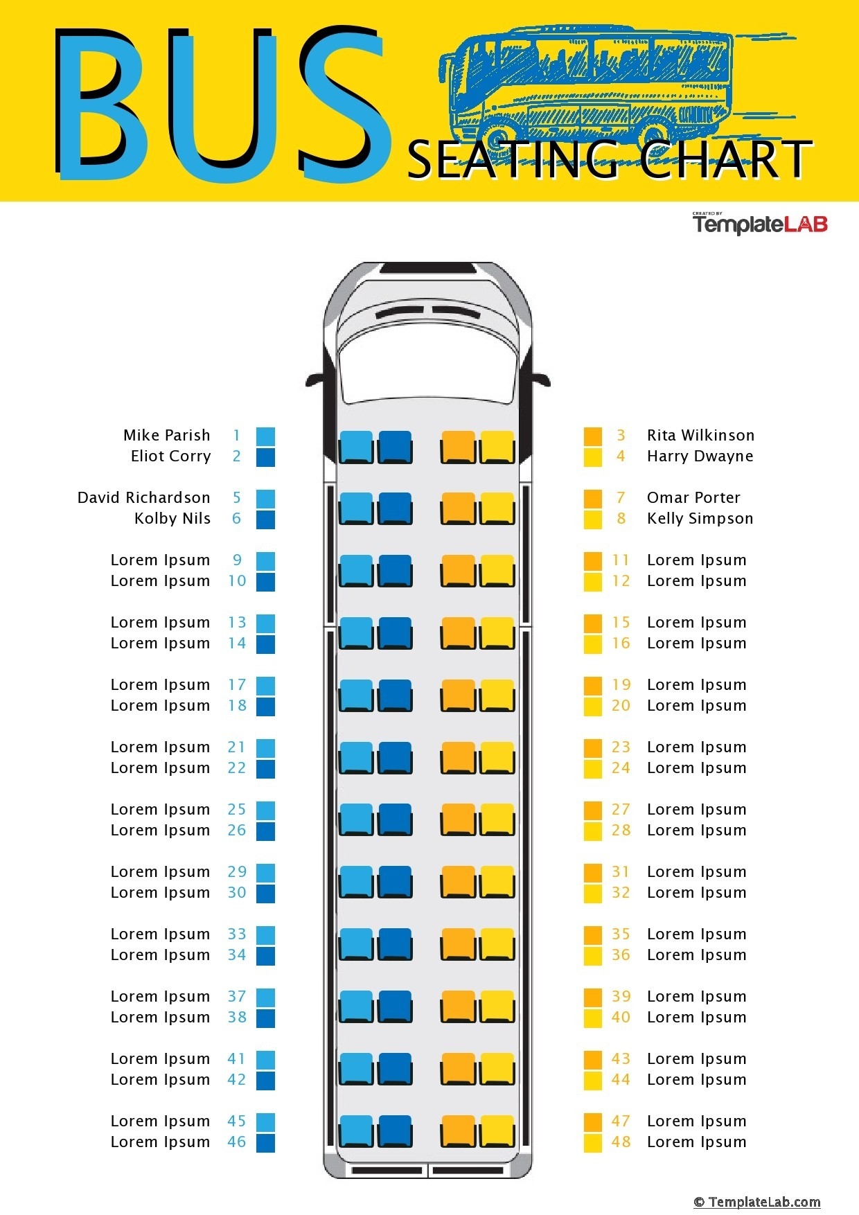 Big School Bus Printable School Bus Seating Chart Printable JD Bus Cutouts Big School Bus Printable School Bus Seating Chart Printable JD Bus Cutouts