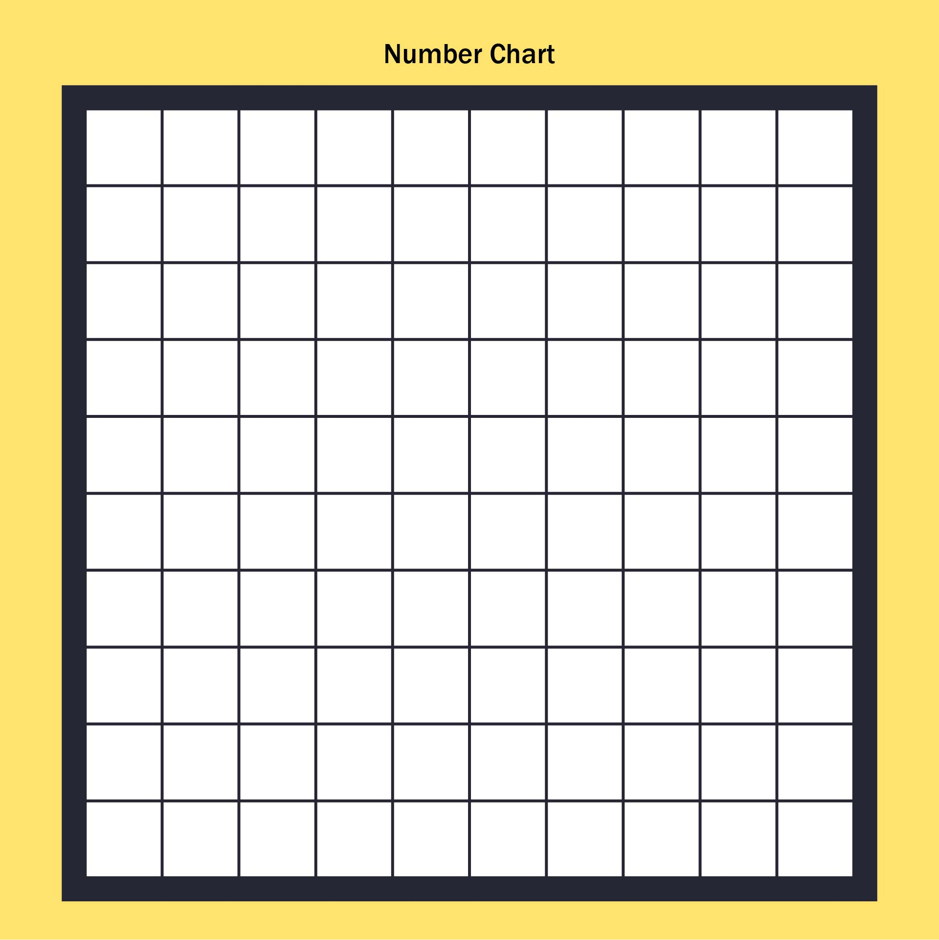 Free Printable Blank 100 Chart Printable