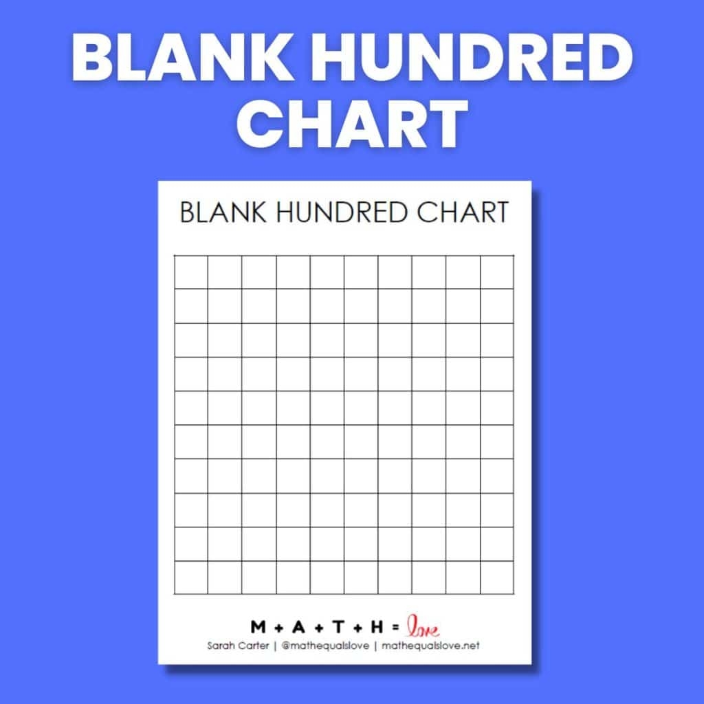 Free Printable Blank 100 Charts Free Printable Blank 100 Charts