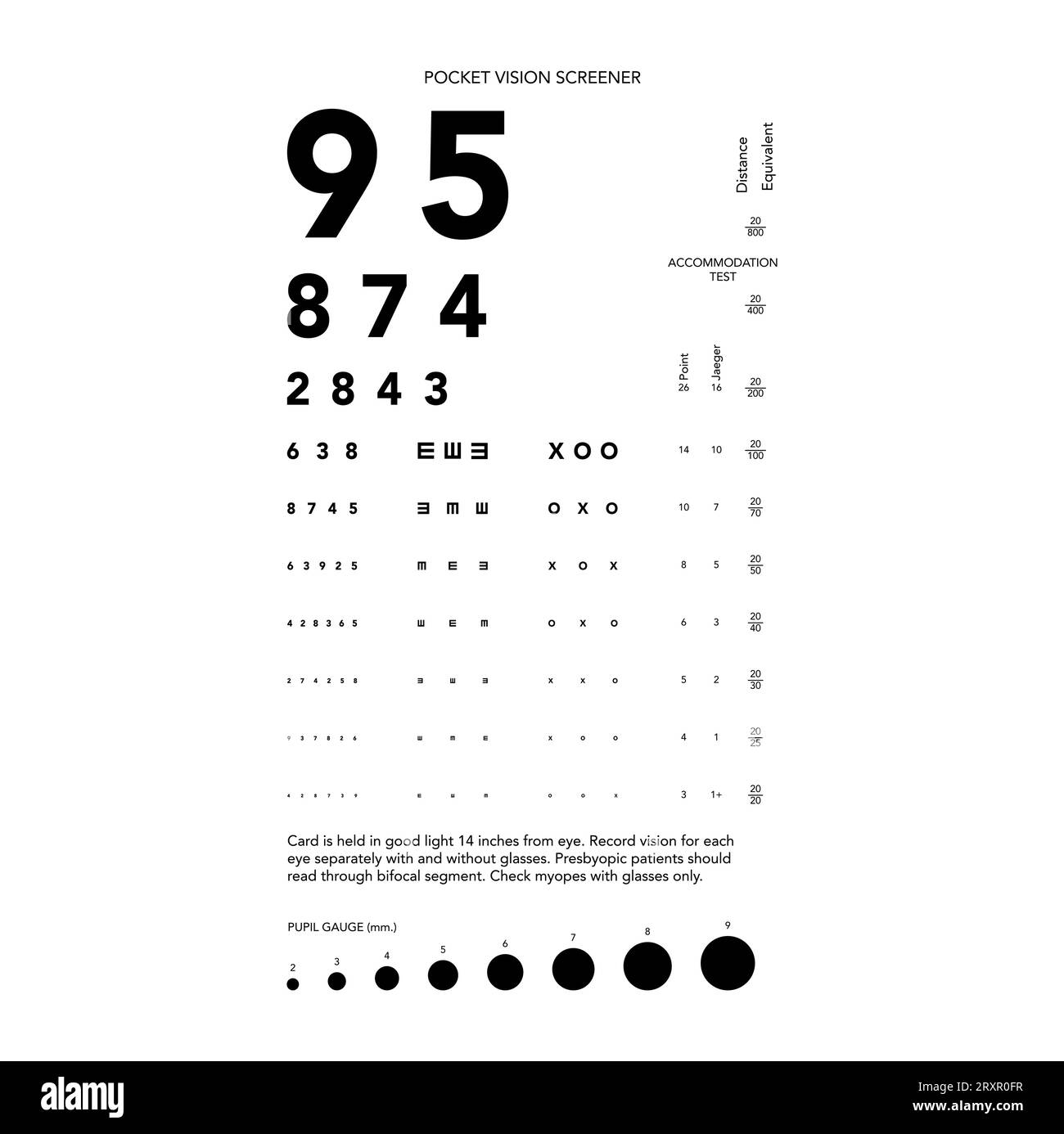 Snellen Chart Handheld Printable Snellen Chart Handheld Printable