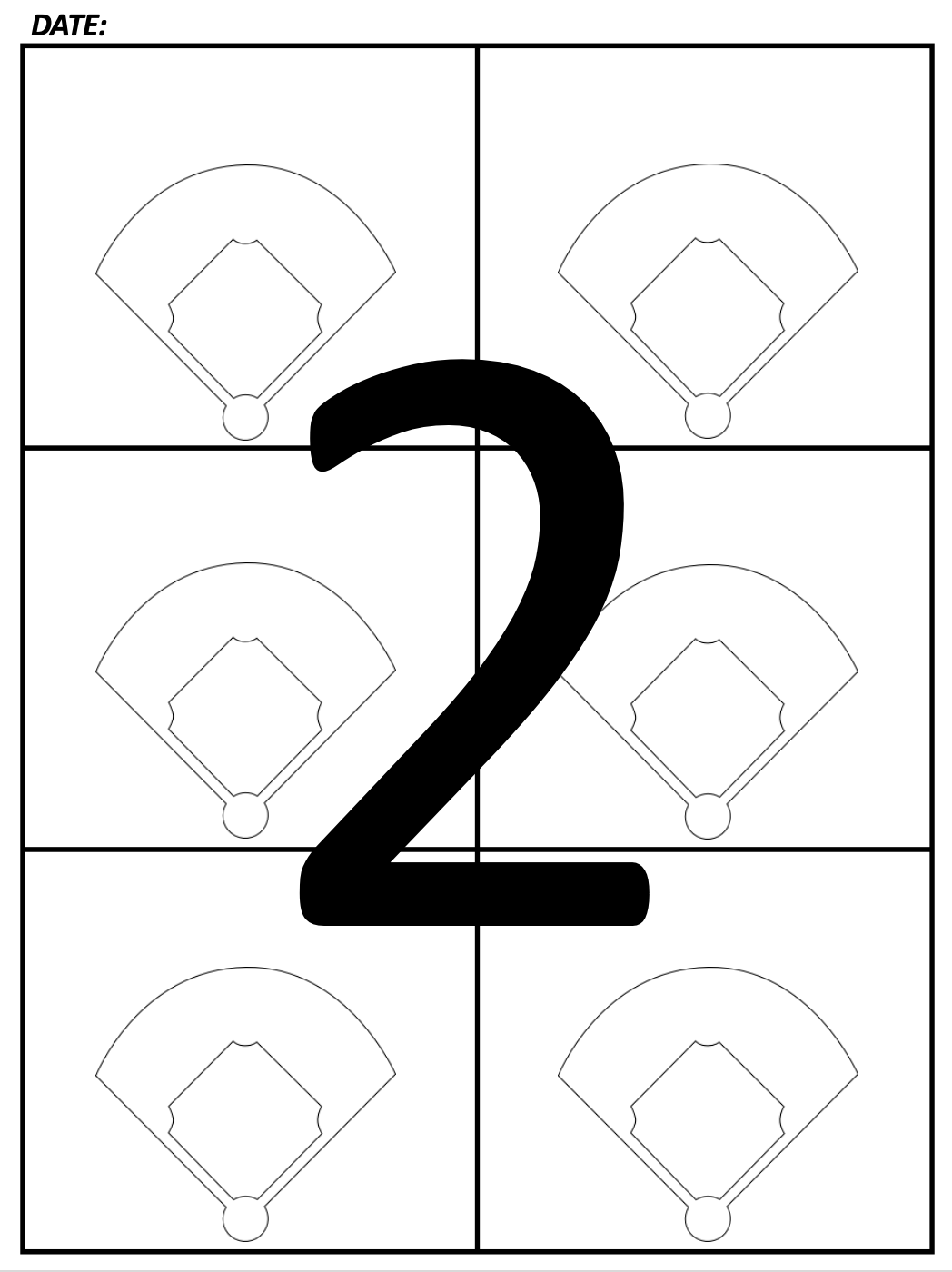 Free Printable Baseball Hitting Spray Charts