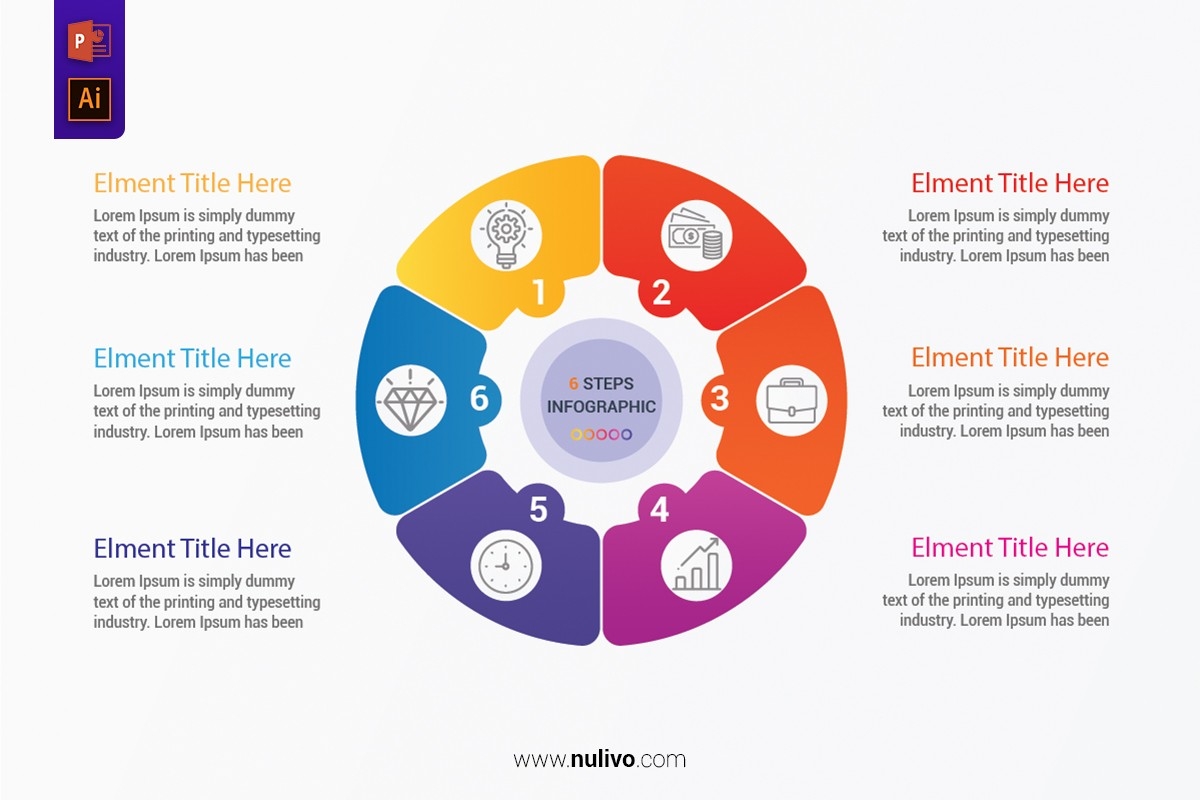 Business Pie Chart Template For Graphs Charts Diagrams Nulivo 