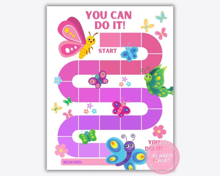 Butterfly Reward Chart Printable Girls Sticker Chart Spring Reward Chart Printable Potty Training Chart Kids Spring Classroom Behavior Etsy