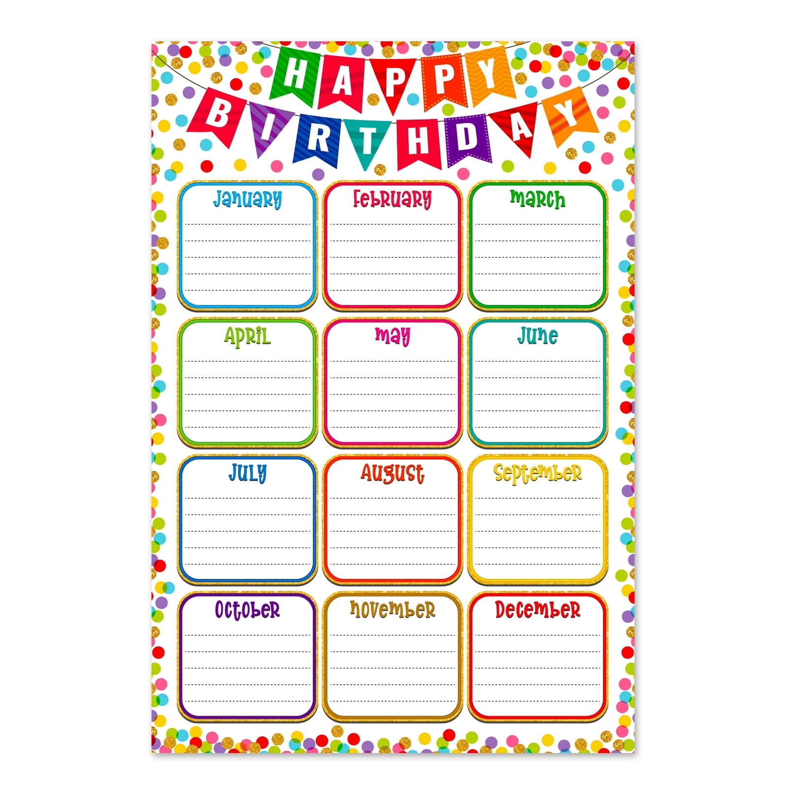 Calendar For Classroom Elementary Boho Greenery Birthday Chart For Classroom 11 8x16 5 Inch Laminated Poster With 8 Glue Points Reusable Classroom Decor Classroom Birthday