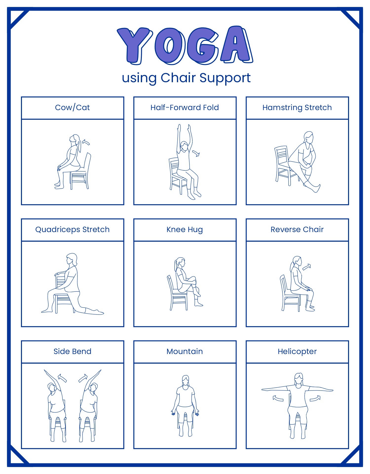 Chair Yoga Exercises For Seniors 20 Free PDF Printables Printablee