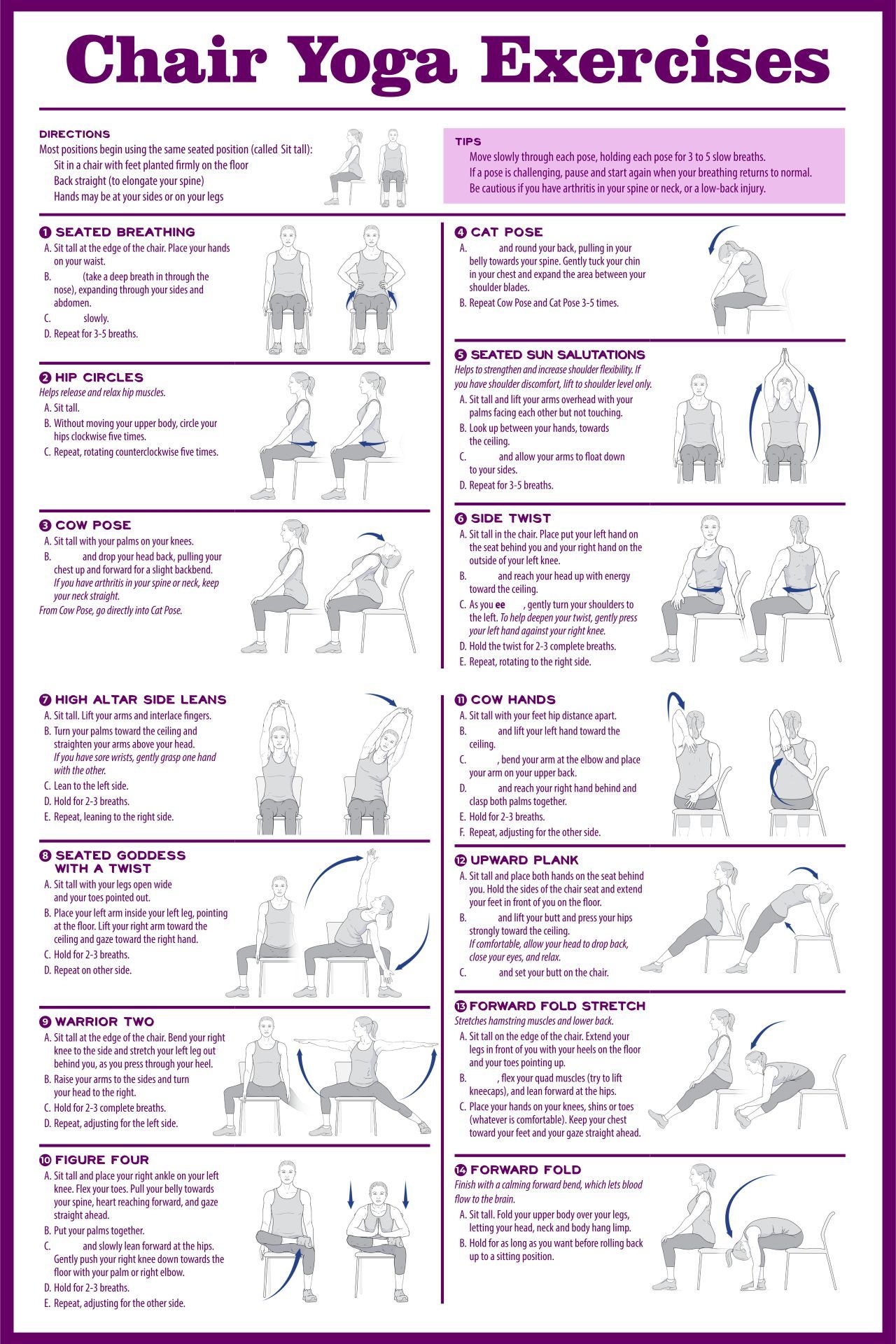 Chair Yoga Poses 10 Free PDF Printables Printablee Chair Yoga Poses 10 Free PDF Printables Printablee